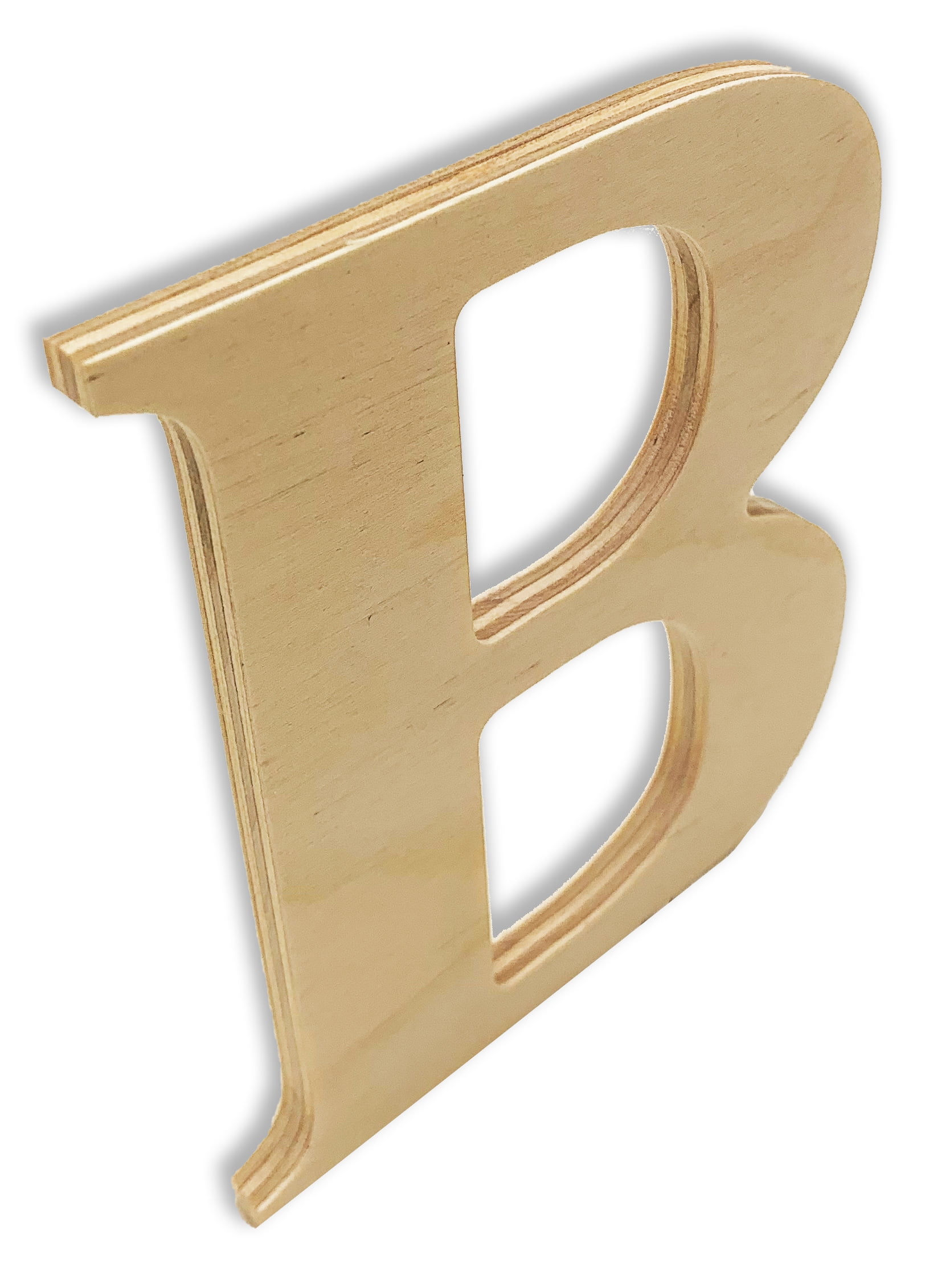 4 Inch Wooden Letter B Ready for Painting or Decorating