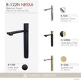 thumbnail image 4 of Stylish 12" Ht Single Handle Matte Black Vessel Bathroom Faucet B-122N, 4 of 13
