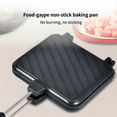 thumbnail image 6 of BUTOMKY Double-Sided Non-Stick Sandwich Maker Pan, Stovetop Grill Press with Heat Resistant Handle, Flip Griddle for Panini Burger Breakfast, Portable Kitchen Cookware for Home & Camping, 6 of 8