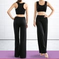thumbnail image 3 of Pantalones de yoga de cintura alta, elásticos, transpirables, pantalones de fitness, pantalones deportivos de yoga adelgazantes rectos, pantalones de baile cuadrado para mujer, 3 of 3