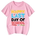 thumbnail image 4 of LUOGENLI T-Shirt pour Filles, T-Shirt Imprimé à Col Rond et Manches Courtes pour Enfants, Ensembles Maxi Tops pour Garçons et Filles, Tenues 2 Pcs pour Vacances 8-9 Ans, 4 of 4