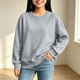 thumbnail image 2 of YOUYEDIAN Girls Oversized Sweatshirts Boys Casual Versatile Long Sleeve Fleece Crewneck Pullover Tops, 2 of 4