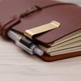 thumbnail image 4 of Pen Loop Traveler Notebook Leather Pen Holder with Stainless Steel Clip 4 Pack, 4 of 6