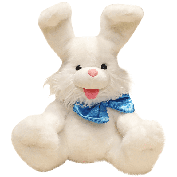 Bunny Stuffed Animal, Interactive Talking and Singing Bunny Toy with Floppy Ears, Repeats What You Say, Musical Peek-A Toy for Early Development