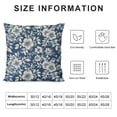 thumbnail image 6 of Nawypu Spring Flower Pillow Covers Chinoiserie Navy Blue Floral Farmhouse Decor Throw Pillows Case for Couch Seasonal Pillowcase Outdoor Decorative Cushion Case for Sofa Bed Decorations Set of 2 White, 6 of 6