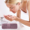 thumbnail image 4 of XGFHYJEH Hand Towel, Towel Clearance, Hand Towels Under $5, Hand Towels for Bathroom, Spring Hand Towel, Towel For Bath, Hand, Face, Gym, Spa, cotton, 35x75cm, Purple, 4 of 7