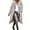 Silver, variant on Women's Reversible Hooded Long Coat Fashion Casual Zip Up Jacket With Pockets Winter Outerwear