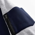 thumbnail image 4 of MIASHUI Men's Zip Up Hoodie, Casual Long Sleeve Sweatshirt, Lightweight Hooded Pullover for Men with Arm Pockets Navy,XXXL, 4 of 8