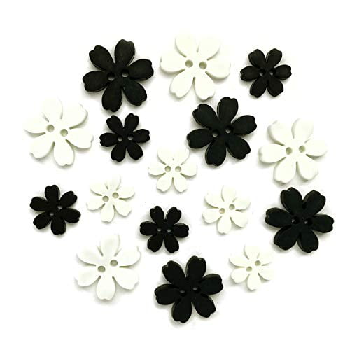 Buttons Galore Craft & Sewing Buttons - Flower Power - 48 Buttons - Boutonniere