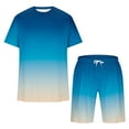 thumbnail image 5 of GERsome Men's 2 Piece Workout Outfits Short Sleeve Crewneck T Shirts and Shorts Sets Summer Athletic Loungewear Tracksuit with Pockets M-5XL, 5 of 5