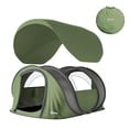 thumbnail image 1 of Outsunny Pop-Up Camping Tent for 4-5 Person, Green, 1 of 10