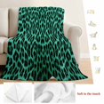 thumbnail image 5 of Green Leopard Print Blanket Soft Cozy Warm Throw Blanket for Couch, Plush Fuzzy Flannel Fleece Blankets for Sofa, Farmhouse Abstract Animal Patterned Bed Blankets Lightweight Gifts for Women, 50"x60", 5 of 9