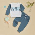 thumbnail image 3 of Towmus Toddler Baby Boy Clothes Fall Sweatshirt Set Outfits Long Sleeve Letter Pullover Tops Joggers Pants Infant Winter Clothes, 3 of 8