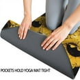 thumbnail image 3 of Yellow Black Sunflower Pattern Hot Yoga Mat Towel Non Slip for Hot Yoga - Quick-Drying Yoga Mat Cover with 4 Corner Pockets with Travel Bag - Hot Yoga Towel Non Slip 74"x26", 3 of 6