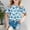 Blue, variant on AWZXDE Butterfly Printed Children's Tween Oversized Short Sleeve T Shirt For Kids Boys Girls Casual Graphic Tops Blue,10-11 Years