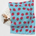 thumbnail image 6 of Yiaed Strawberries Print Dog Blankets-Cat Blanket Washable for Couch Protection,Puppy Blanket, Soft Plush Reversible Throw Furniture Protector-Medium, 6 of 8