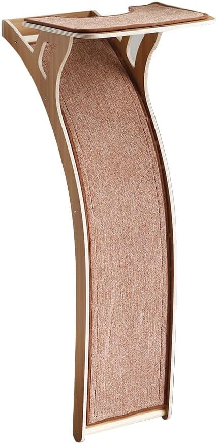 47in  Tree Tower with Window Perch and Suction Cups for Large Cats and Kittens - Sturdy Wood Scratching Post Indoor Furniture