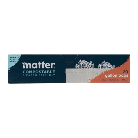 Matter Compostable Gallon Food Storage Bags, 20 Count