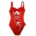 thumbnail image 2 of Tommy Bahama U-Scoop Back Tie One Piece Swimsuit, Red, 8, 2 of 2