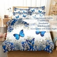 thumbnail image 4 of Pillowcase Linen Quilt Twin Full Pink Sets Bedding 3D Single Bed Double Size King Set Cover Duvet Butterfly Blue, 4 of 7