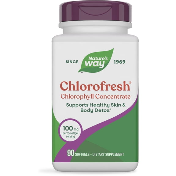 Nature’s Way Chlorofresh Chlorophyll Concentrate Softgels, Internal Deodorant*, 90 Count