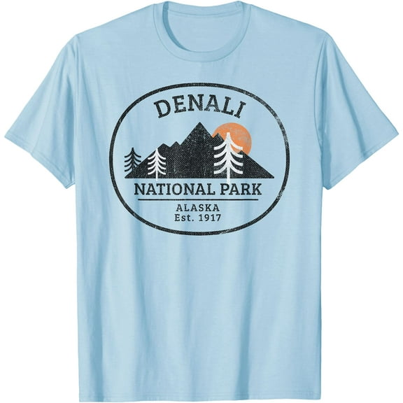 Vintage Denali National Park Alaska Unisex T-Shirt for Men Women Kids Toddler