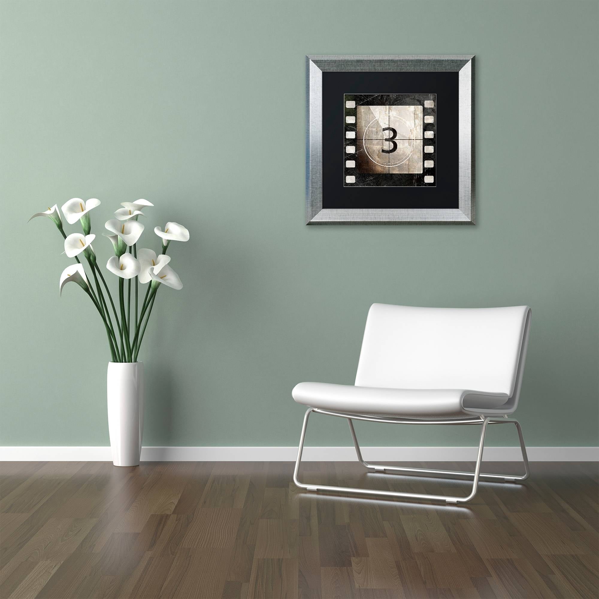 Trademark Fine Art "Vintage Countdown III" Canvas Art by Color Bakery Black Matte, Silver Frame