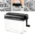 thumbnail image 2 of Manual Paper Shredder Mini A4 Size Hand Crank Shredder Home Paper Shredder Black, 2 of 8