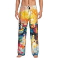 thumbnail image 1 of Fotbe Colorful Fishing Boats Pantalones de Pijama para Hombre, Pantalones de Dormir, Pantalones de Casa con Cintura Ajustable y Bolsillos-Medium, 1 of 6
