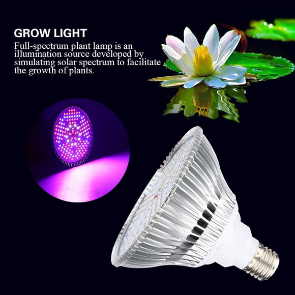 Grow Light Bulb, Plant Growing Light, Low Power Growing Lamp, Growing Light, Indoor for Greenhouse Gardening Home