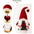 thumbnail image 5 of YujiCraft 1pcs Valentines Day Gnomes Plush Ornaments, Handmade Red Knit Hat Doll Couple Decor, Party Supplies,B, 5 of 6