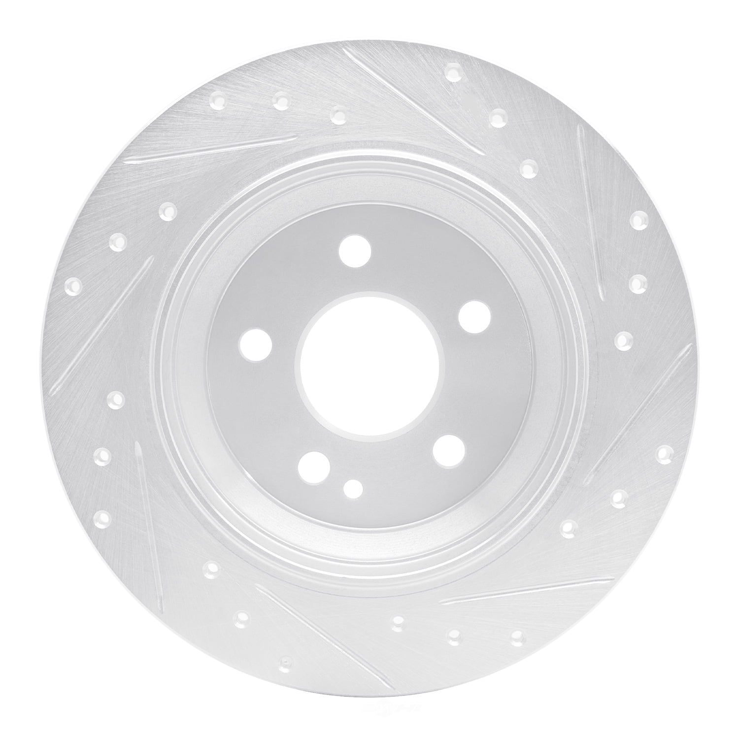 Dynamic Friction Company 631-63161L DFC Brake Rotor - Drilled And Slotted - Silver