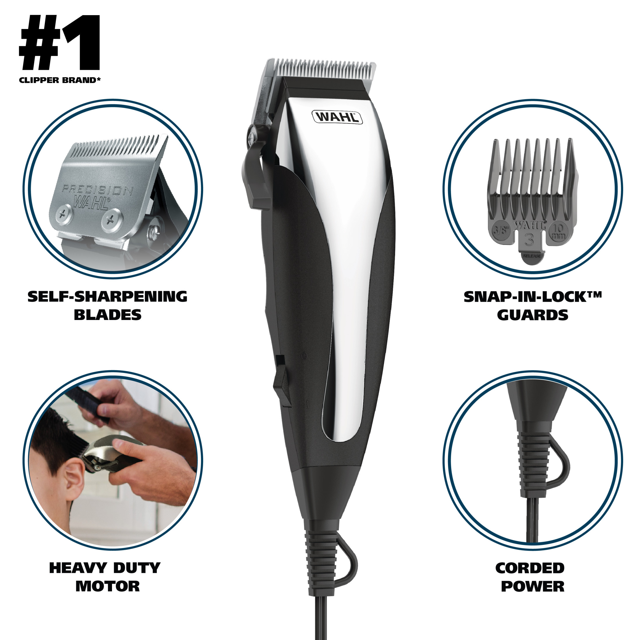Wahl Chrome Pro Corded Hair Clipper Kit for Men & Women photo 2