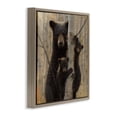thumbnail image 3 of Stupell Industries Forest Black Bear and Cubs Animals & Insects Photography Brown Floater Framed Canvas Art Print Wall Art, 18 x 18, 3 of 9
