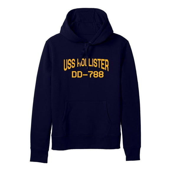USS Hollister DD-788 Destroyer Naval Warship Standard Size Pullover Hoodie