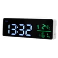 thumbnail image 2 of Reloj despertador digital con pantalla LED a color, reloj despertador electrónico montado en la pared con pantalla de temperatura y humedad, 2 of 5