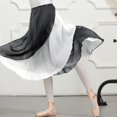 thumbnail image 3 of Hzzsbu Ballet Wrap Skirt For Women Adult Double Layer Chiffon Dance Practice Skirt With Tie Waist Midi Length, 3 of 7
