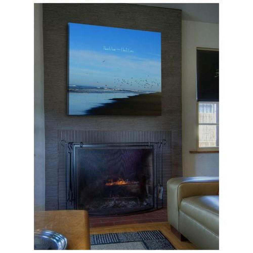 "Beach Hair Text" Painting Print on Wrapped Canvas