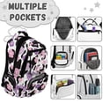 thumbnail image 7 of HUIACONG 17" Floral Cow Girls School Backpack 4PCS Set, Aesthetic Bookbag with Insulated Lunch Box for Kids Age 8-14, 7 of 7