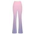 thumbnail image 4 of Swuxness Women Slim Flared Leg Yoga Pants, Womens Fall Long Pants, Women Solid Color High Waisted Wide Leg Yoga Stretchy Soft Athletic Pants with Pockets Pink, XL, 4 of 4