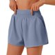 thumbnail image 1 of Pantalones cortos deportivos de cintura alta para mujer con bolsillo, pantalones cortos para correr y hacer gimnasia, 1 of 5