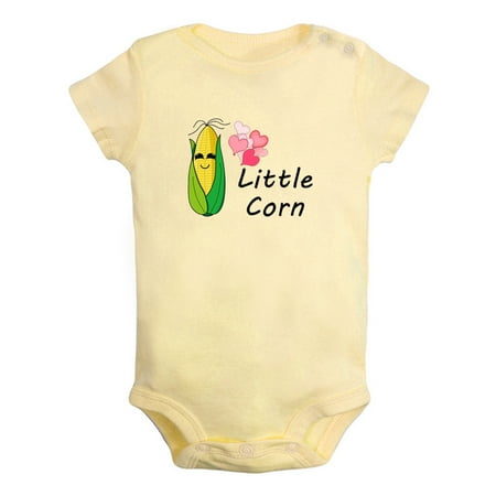 

iDzn Little Corn Novelty Rompers For Babies Newborn Baby Unisex Bodysuits Infant Jumpsuits Toddler 0-12 Months Kids One-Piece Oufits (Yellow 0-6 Months)