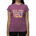 thumbnail image 2 of Quote Love And Tacos T-shirt Color Women's -SelectDesign Designs, 2 of 4