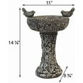 thumbnail image 2 of Solid Rock Stoneworks His Eye is on the Sparrow Birdbath- 1 Piece- 15" Tall, 2 of 2