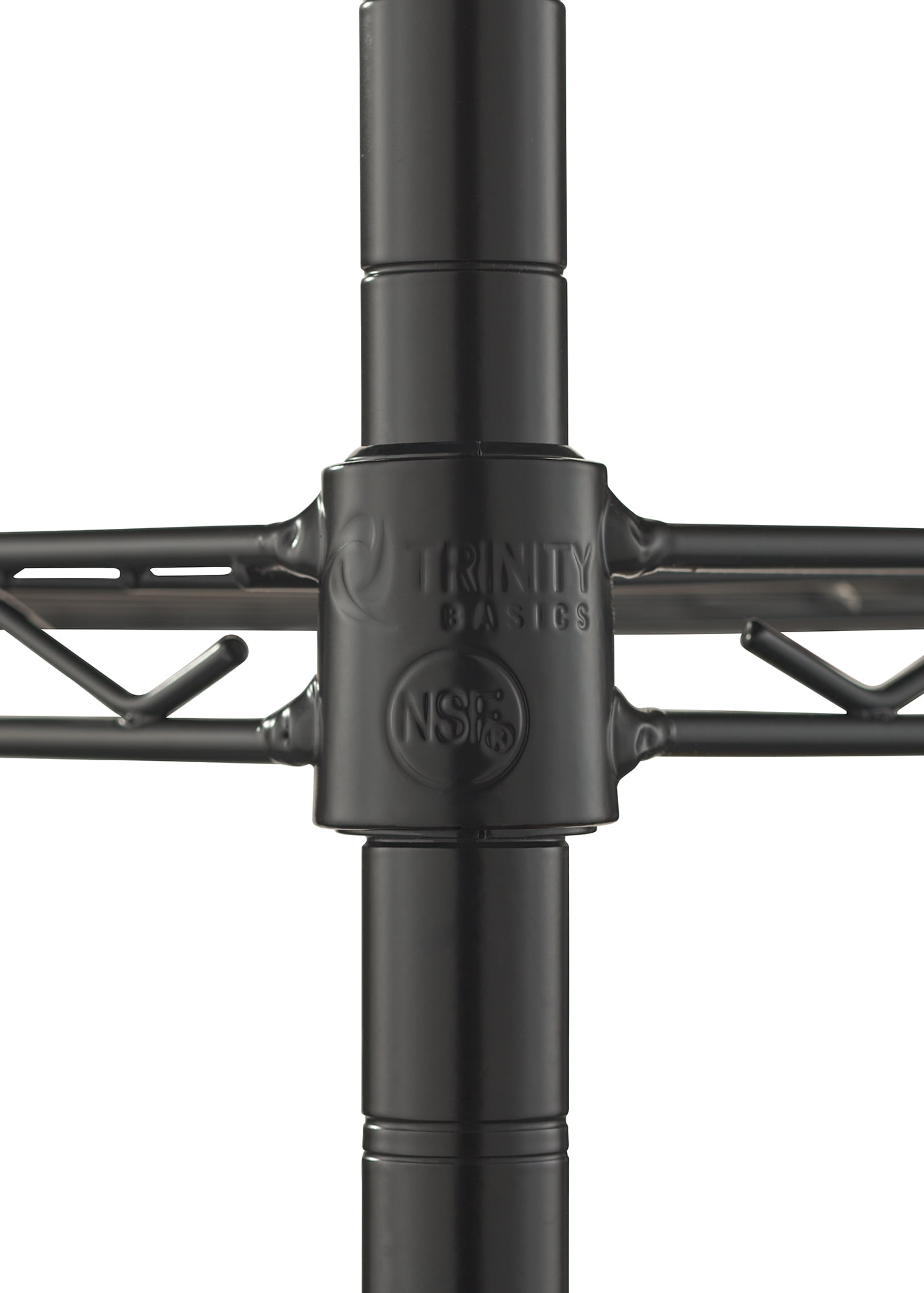 TRINITY BASICS 4-Tier NSF 36"x14"x54" Wire Shelving Rack w/ Wheels / Black