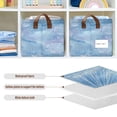 thumbnail image 6 of 2Pack Waterproof Foldable Storage Basket Medium, Metal Frame & Hollow Board Support, for Clothes and Toy Organization Blue Sea Shell Pattern, 6 of 8