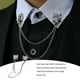 thumbnail image 5 of 1 par de broches de cabeza de Animal para hombres y mujeres, decoración de alfiler de aleación, abrigo, traje, camisas, joyería Unisex, Ropa, zapatos y accesorios Miscelánea Plata con Cadena Guardurnaity AP012282-04, 5 of 6