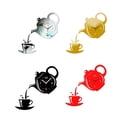thumbnail image 3 of Cateissary Reloj de tetera campanas de salón ornamento Dial campana colgante DIY pegatina suministros para el hogar diseño moderno relojes que Decoración del hogar rojo, 3 of 6
