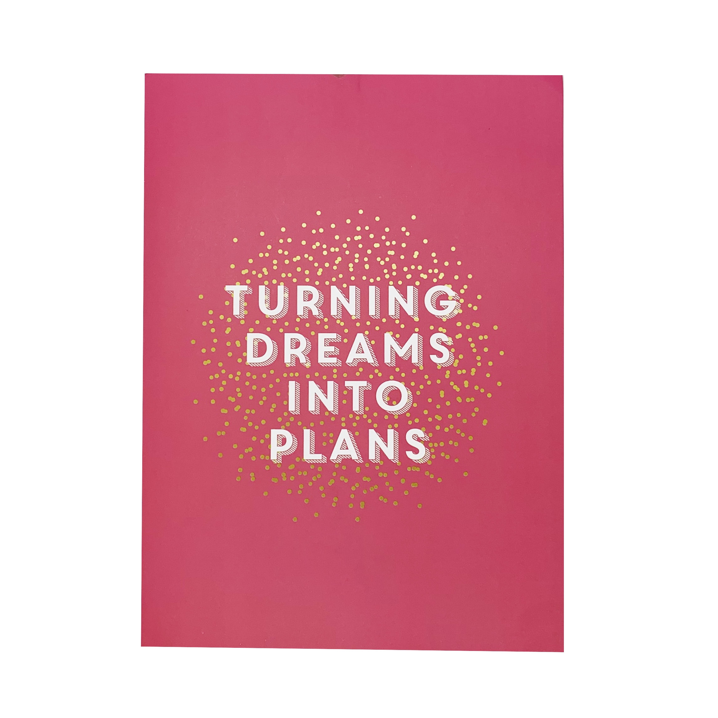 Hello Hobby Pink Journal Intention, Size 6x8, 100 Paper Pages, 1 Each