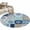 Blue, variant on Bohemia Floral Round Area Rug 3Ft Washable Small Circle Rugs for Kitchen Entryway, Retro Mediterranean Texture Patchwork Blue Non-Slip Carpet Floor Mats Indoor Outdoor Carpet Runner Home Decor
